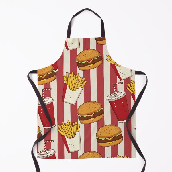 Item preview, Seamless fast food pattern with burgers fries drinks designed and sold by SassyArtistry.