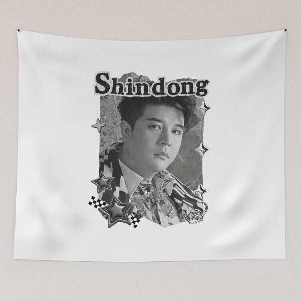 Item preview, Super Junior Shindong K-Pop Legacy Tribute Kpop boy group Art members Black and White Collage Digital Art Portrait designed and sold by AJUNICE STUDIO.