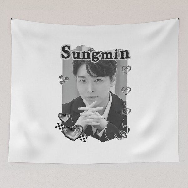 Item preview, Super Junior Sungmin K-Pop Legacy Tribute Kpop boy group Art members Black and White Collage Digital Art Portrait designed and sold by AJUNICE STUDIO.