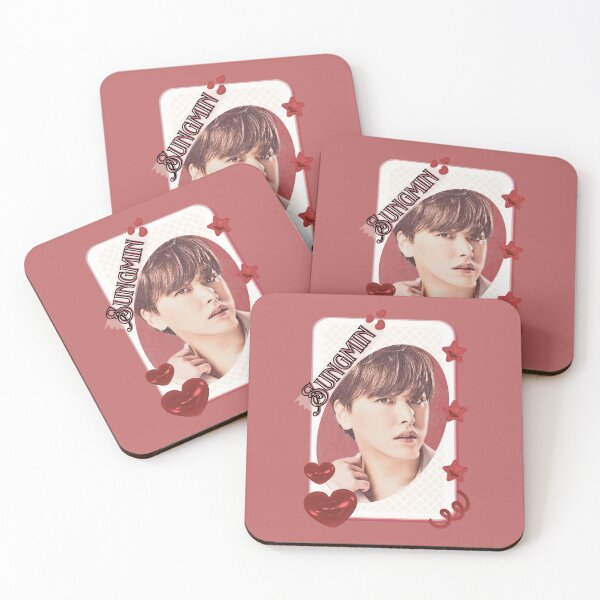 Item preview, Super Junior Sungmin K-Pop Legacy Tribute Kpop boy group Art members portrait illustration Red Aesthetic Collage Design designed and sold by AJUNICE STUDIO.