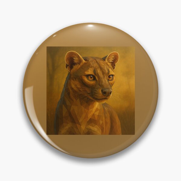 Item preview, Fossa Wall Art – Golden Forest Portrait designed and sold by GeoWild Designs.