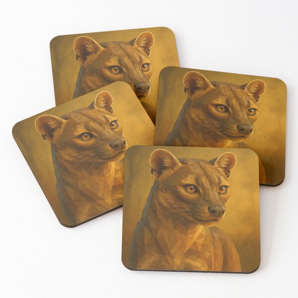 Item preview, Fossa Wall Art – Golden Forest Portrait designed and sold by GeoWild Designs.