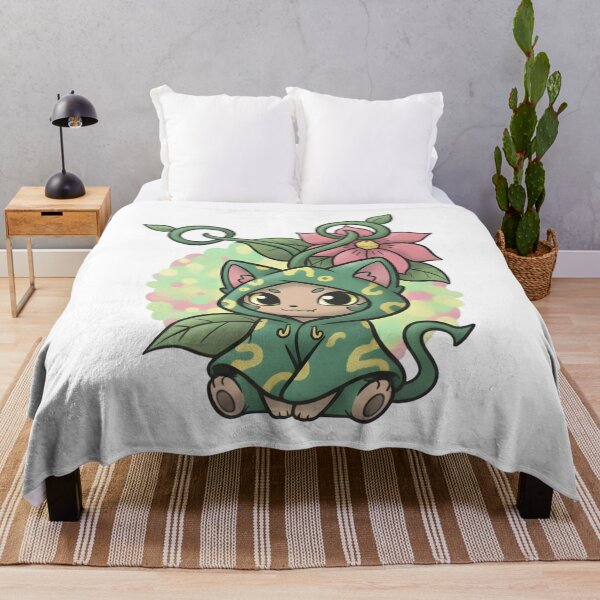 Item preview, Cute Cat With Flower And Vine Illustration designed and sold by hexenor.