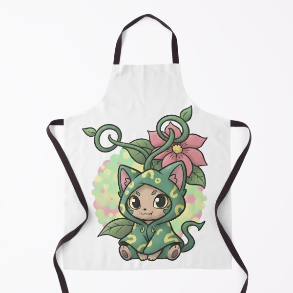 Item preview, Cute Cat With Flower And Vine Illustration designed and sold by hexenor.