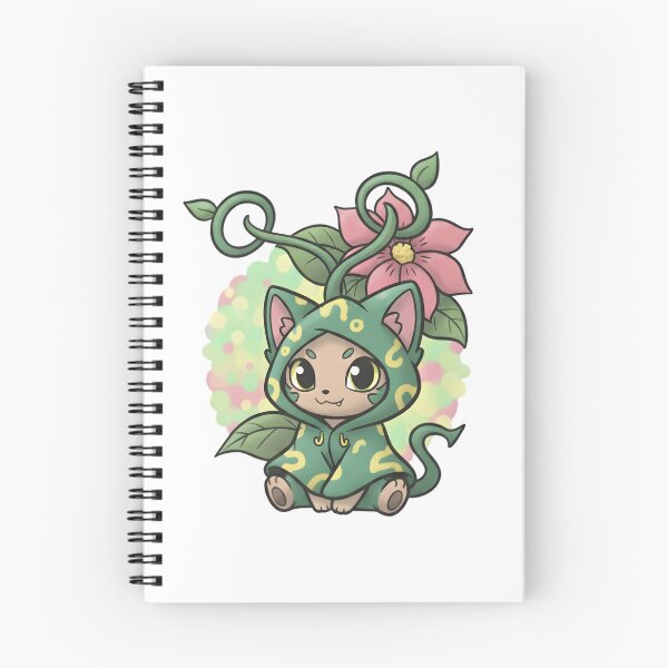 Item preview, Cute Cat With Flower And Vine Illustration designed and sold by hexenor.
