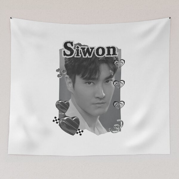 Item preview, Super Junior Siwon K-Pop Legacy Tribute Kpop boy group Art members Black and White Collage Digital Art Portrait designed and sold by AJUNICE STUDIO.