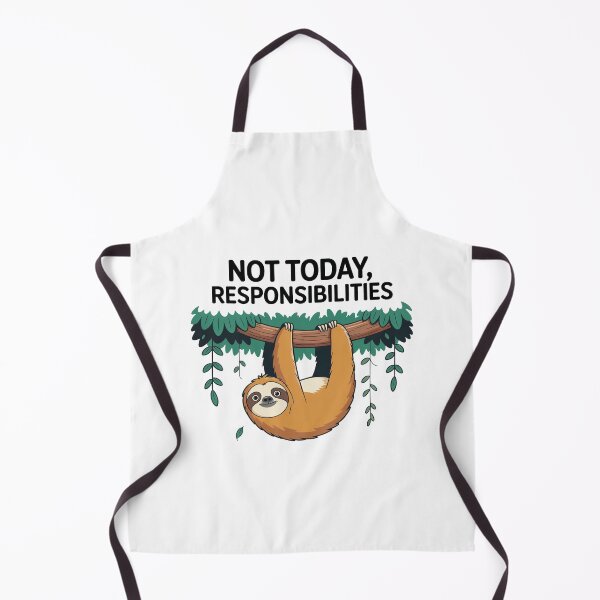 Item preview, Not Today Responsibilities Sloth Lazy Design designed and sold by MonkiFlipp.