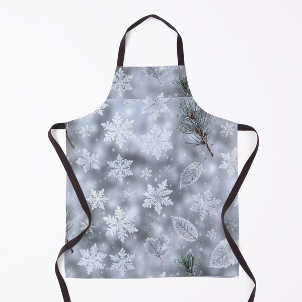 Item preview, Seamless winter pattern with snowflakes and frosted leaves designed and sold by SassyArtistry.