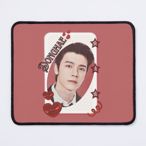 Item preview, Super Junior Donghae K-Pop Legacy Tribute Kpop boy group Art members portrait illustration Red Aesthetic Collage Design designed and sold by AJUNICE STUDIO.