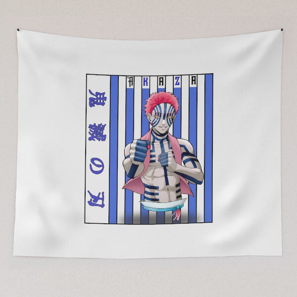 Item preview, Martial Demon Warrior – Blue Striped Fighter Anime Artwork designed and sold by lamiarte.