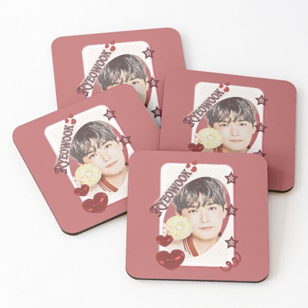 Item preview, Super Junior Ryeowook K-Pop Legacy Tribute Kpop boy group Art members portrait illustration Red Aesthetic Collage Design designed and sold by AJUNICE STUDIO.