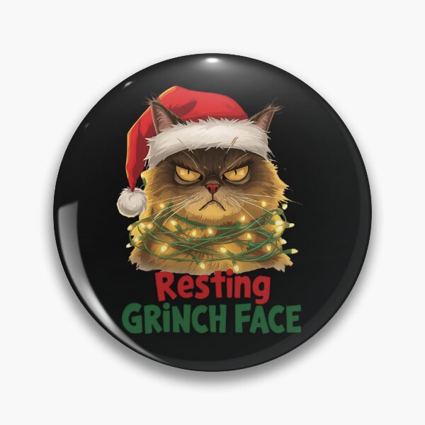 Item preview, Resting Grinch Face – Funny Cat Christmas Sweater by ECHOPAW CO. designed and sold by EchopawCo.