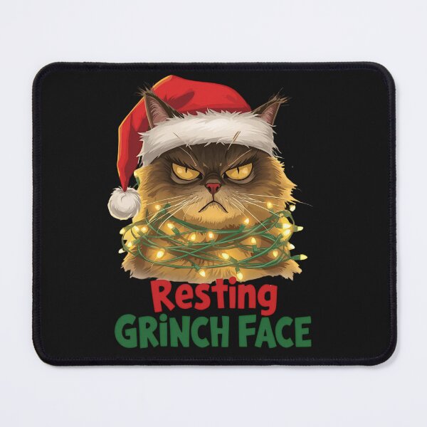 Item preview, Resting Grinch Face – Funny Cat Christmas Sweater by ECHOPAW CO. designed and sold by EchopawCo.