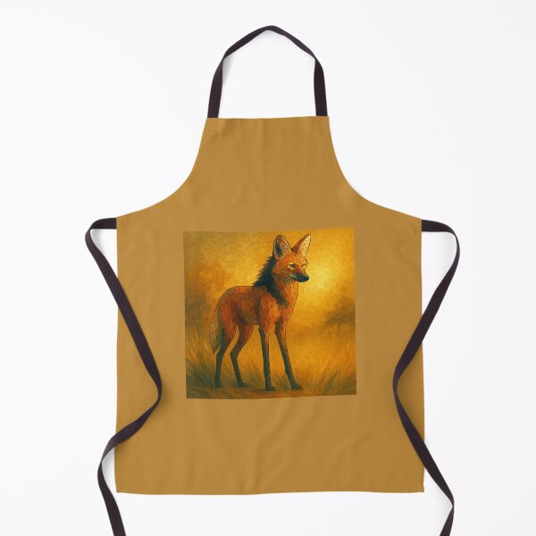 Item preview, Maned Wolf Wall Art-Mosaic Wilds – Maned Wolf in Golden Tones designed and sold by GeoWild Designs.