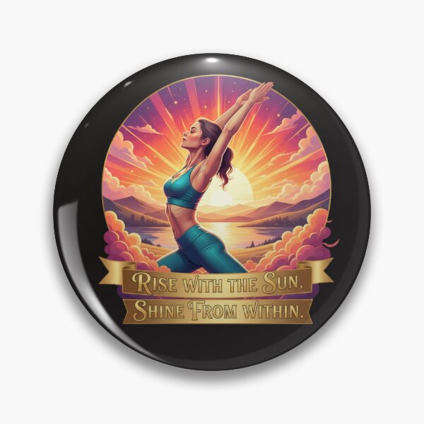 Item preview, Rise With The Sun Shine From Within Yoga Art Sunrise Pop Art Empowerment designed and sold by BoldBloomArt.
