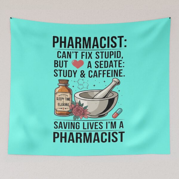 Item preview, Funny Pharmacist Quote Can't Fix Stupid Pharmacy Gift T-Shirt designed and sold by DraftNDreamShop.