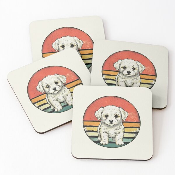 Item preview, Retro Sunset Cute Puppy Dog Graphic designed and sold by AbcDigs Studio.