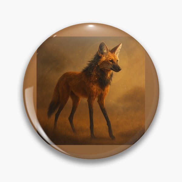 Item preview, Maned Wolf Wall Art– Golden Savanna Glow designed and sold by GeoWild Designs.
