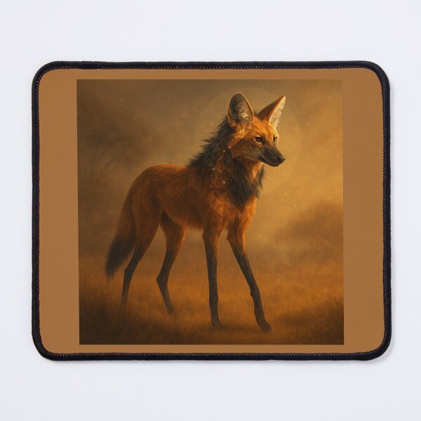 Item preview, Maned Wolf Wall Art– Golden Savanna Glow designed and sold by GeoWild Designs.