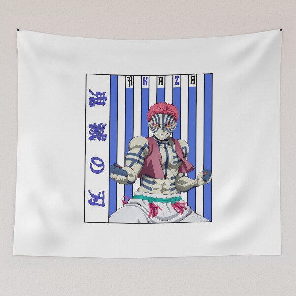 Item preview, Martial Demon Warrior – Blue Striped Fighter Anime Artwork designed and sold by lamiarte.
