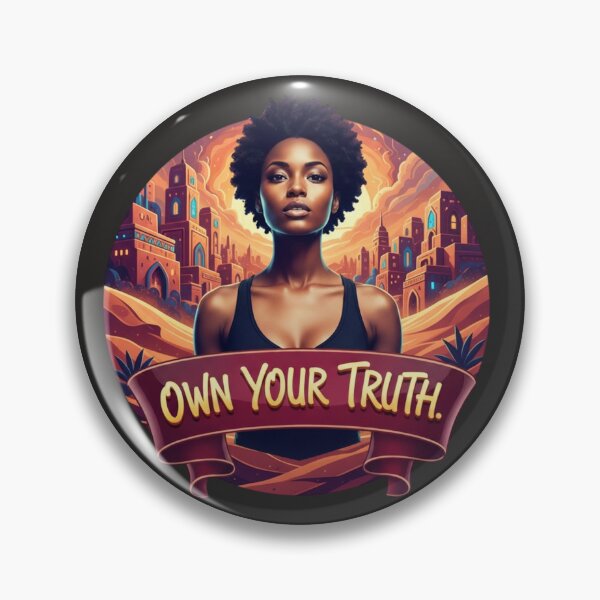 Item preview, Own Your Truth T-Shirt | Self-Acceptance & Desert City Art | Unique Empowerment High Gloss Pop Art designed and sold by BoldBloomArt.
