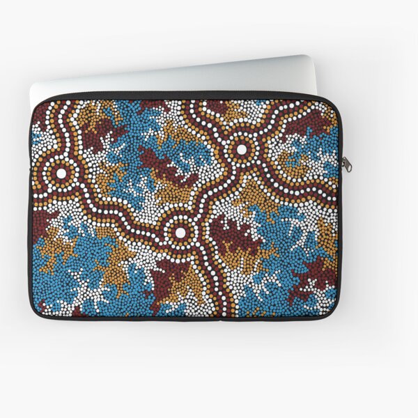 Aboriginal Art Authentic - Wetland Dreaming - 100% Authentic Direct from Artist Laptop Sleeve