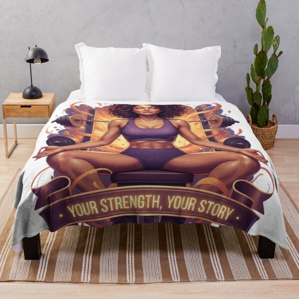 Item preview, YOUR STRENGTH, YOUR STORY. | Fitness & Mind Pop Art Motivation designed and sold by BoldBloomArt.
