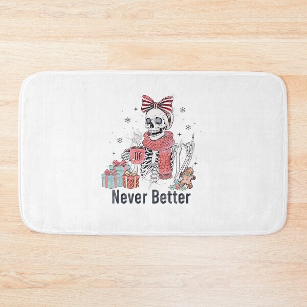 Item preview, Never Better Cozy Skeleton JOY Christmas Coffee designed and sold by creativerooney.