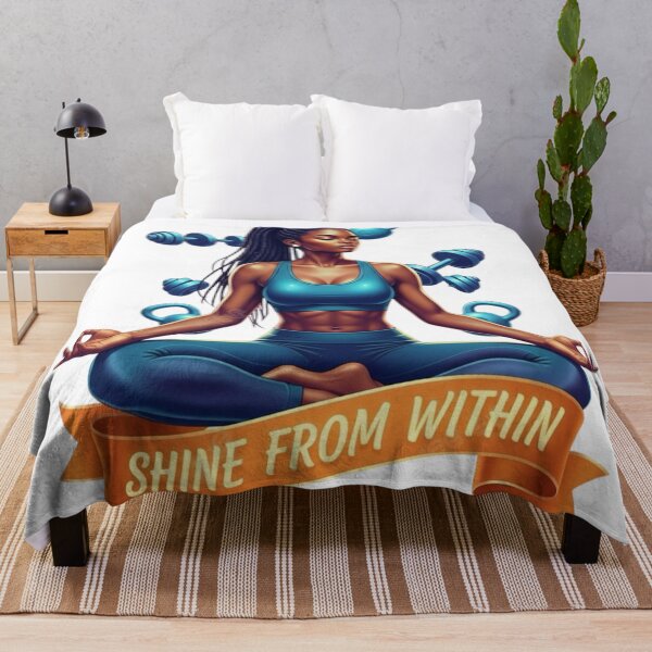 Item preview, SHINE FROM WITHIN. | Fitness & Yoga Pop Art for Inner Power designed and sold by BoldBloomArt.