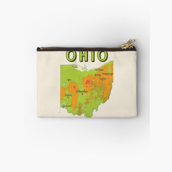 Item preview, Vibrant Ohio State Map & Major Cities - Modern Topography Design designed and sold by mashmosh.