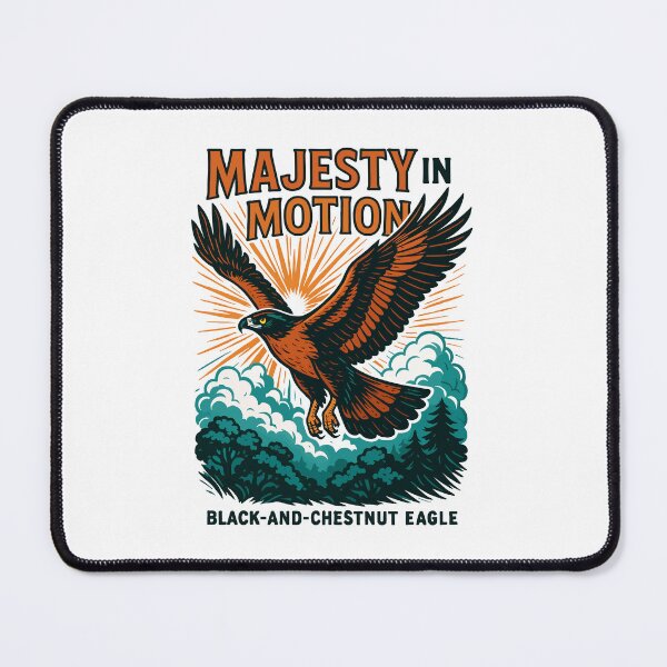 Item preview, Black-and-Chestnut Eagle Flight Art designed and sold by WildlifeInc.
