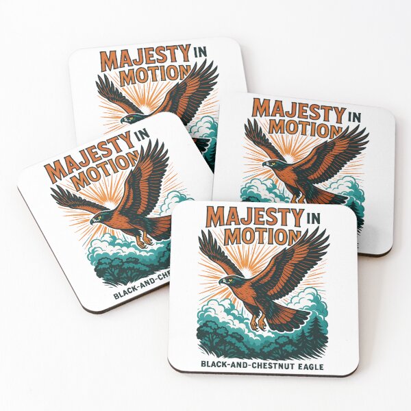 Item preview, Black-and-Chestnut Eagle Flight Art designed and sold by WildlifeInc.