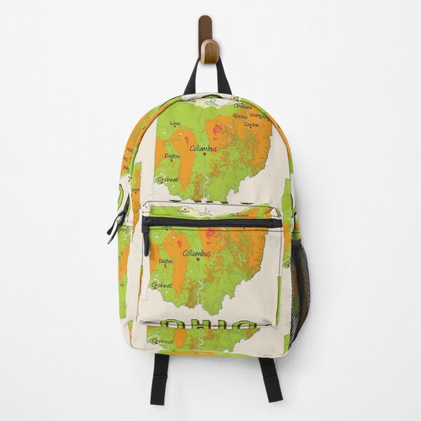 Item preview, Vibrant Ohio State Map & Major Cities - Modern Topography Design designed and sold by mashmosh.