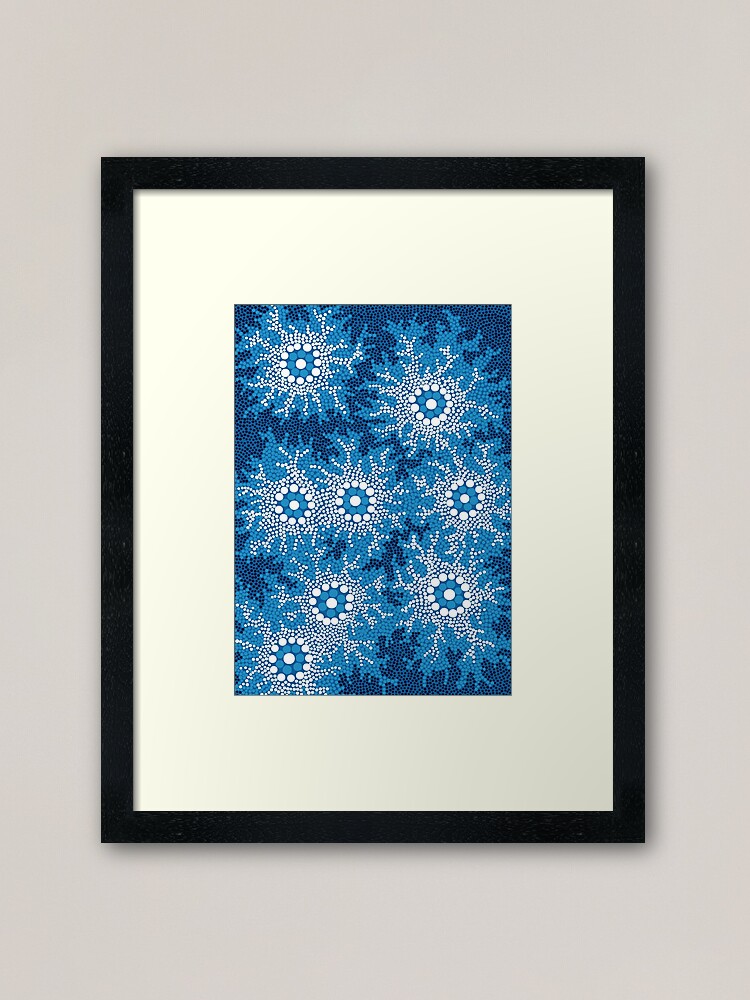 Alternate view of Aboriginal Art Authentic - Waterhole Dreaming Framed Art Print