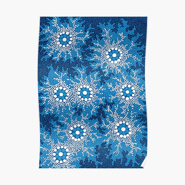 Art aborigène authentique - Waterhole Dreaming Poster
