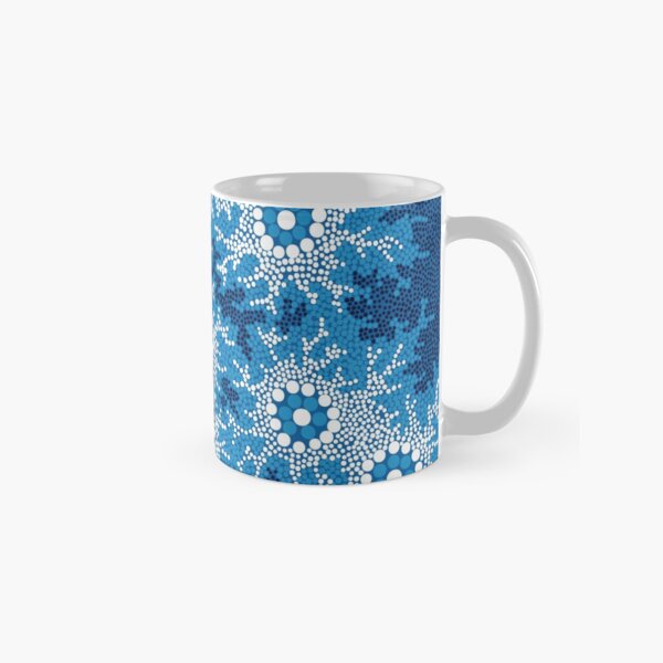 Aboriginal Art Authentic - Waterhole Dreaming Classic Mug