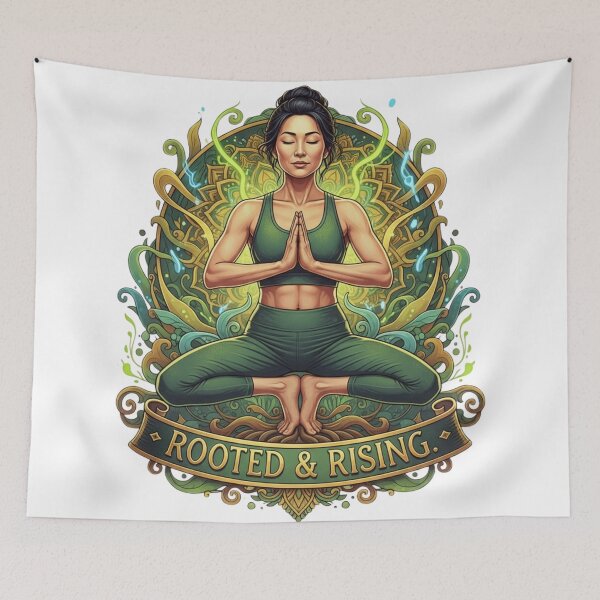 Item preview, ROOTED & RISING. | Grounding Yoga Pop Art for Inner Growth designed and sold by BoldBloomArt.