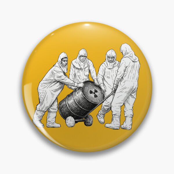 Item preview, HazMat Workers Moving A Nuclear Waste Barrel designed and sold by Naux | Design & Illustration.