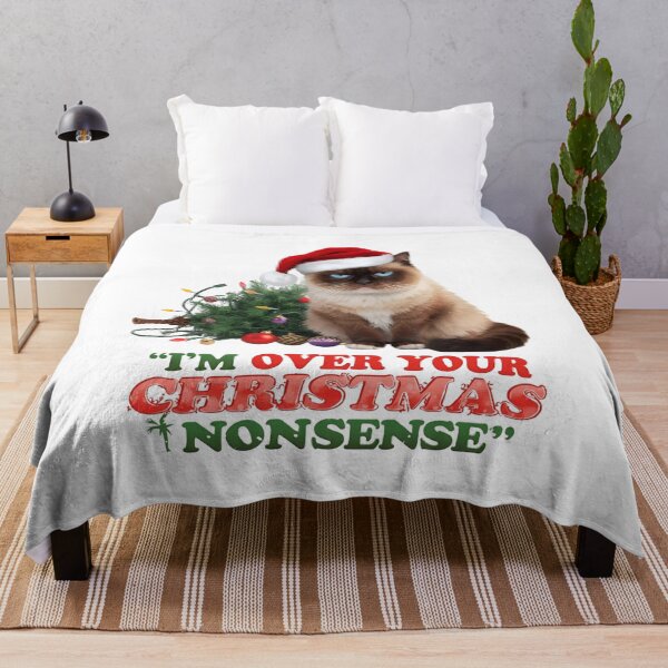 Item preview, Funny Grumpy Cat Christmas Shirt | “I’m Over Your Christmas Nonsense” | ECHOPAW CO. designed and sold by EchopawCo.