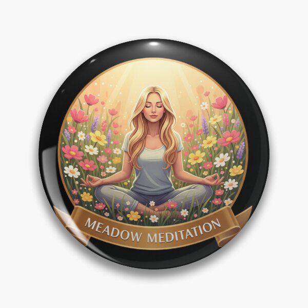 Item preview, MEADOW MEDITATION. | Floral Yoga Pop Art for Peace designed and sold by BoldBloomArt.