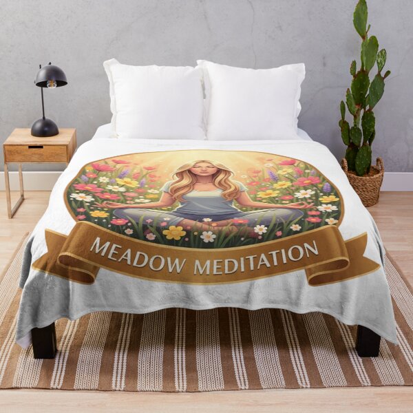 Item preview, MEADOW MEDITATION. | Floral Yoga Pop Art for Peace designed and sold by BoldBloomArt.