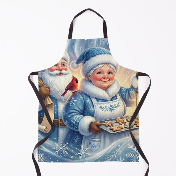 Item preview, Blue Winter Santa and Mrs. Claus Baking designed and sold by Shawdar.