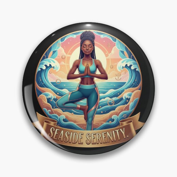 Item preview, SEASIDE SERENITY. | Ocean Yoga Pop Art for Calmness designed and sold by BoldBloomArt.