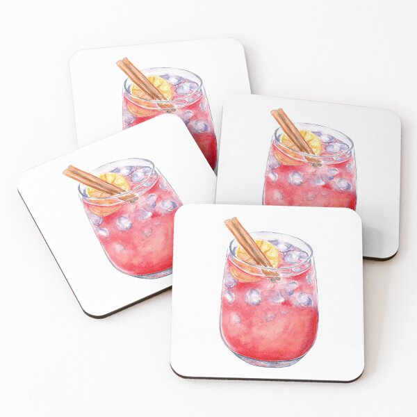 Item preview, A Pink Beverage in Watercolour designed and sold by MeiC-Artsy.