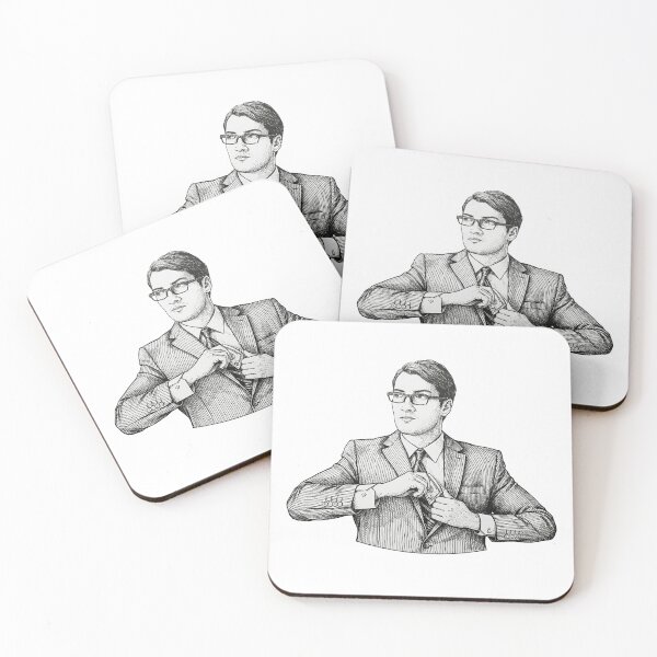 Item preview, Man Hiding Money in his Suit Jacket designed and sold by Naux | Design & Illustration.