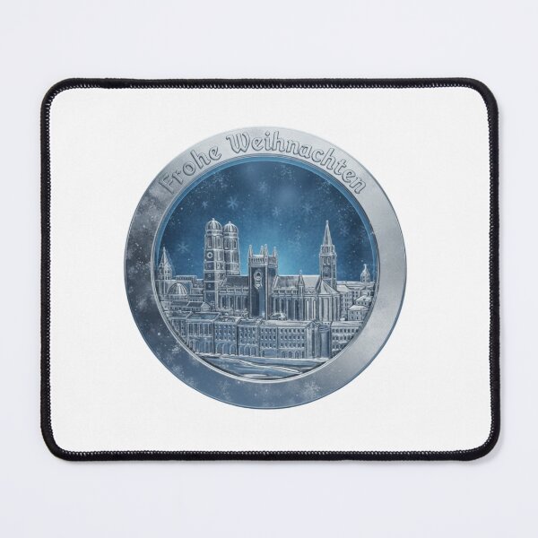 Item preview, Frozen 3D Chrome Munich Emblem – Frohe Weihnachten Metallic Christmas Badge designed and sold by Imaginarium of Chaos falcon88 .