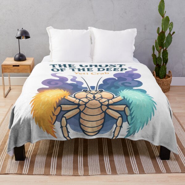 Item preview, The Ghost of the Deep – Yeti Crab Fluffy Claw Sea Creature Art designed and sold by WildlifeInc.