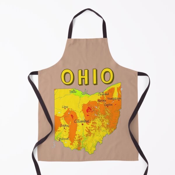 Item preview, Ohio Topography Map, Vibrant Buckeye State Terrain & City Landmarks designed and sold by mashmosh.