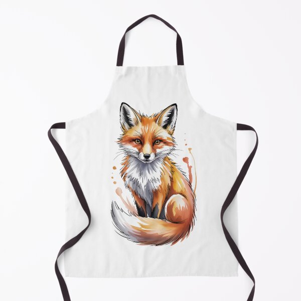 Item preview, Watercolor Fox Illustration with Artistic Splash designed and sold by EM&Maker.
