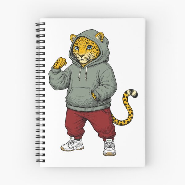 Item preview, Leopard in hoodie designed and sold by krabbaraban.